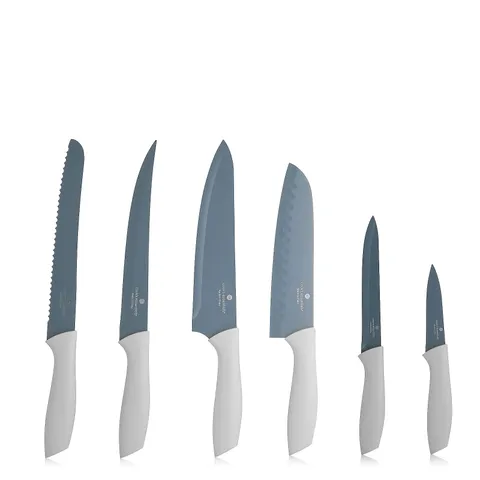 COOK'S ESSENTIALS SET OF 6 EASY GRIP ULTIMATE KNIFE SET