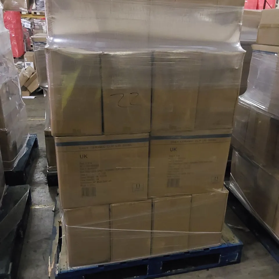 PALLET OF APPROXIMATELY 28 X BOXES OF BRAND NEW GEORGE HOME 500ML GREY CERAMIC CLIP LID JARS - 24 JARS PER BOX 