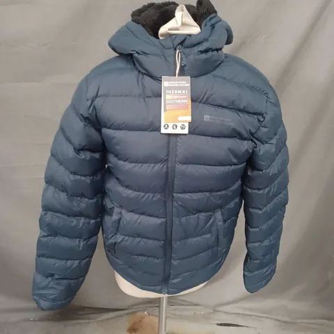 MOUNTAIN WAREHOUSE SEASONS FUR  LINED THERMAL PADDED JACKET IN NAVY SIZE XXS