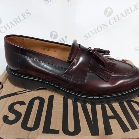BOXED SOLOVAIR TASSEL LOAFER WITH FRINGE - BROWN SIZE 10