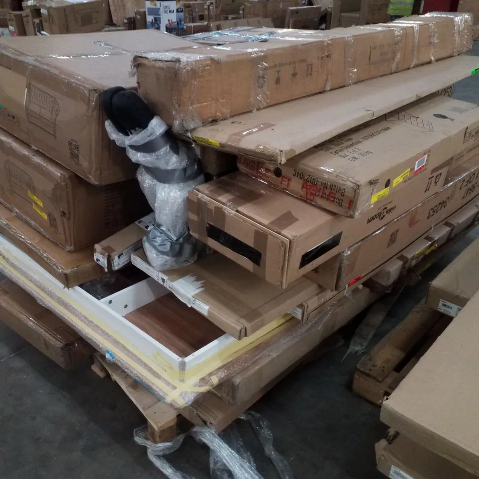 PALLET CONTAINING ASSORTED FLATPACK FURNITURE PARTS 