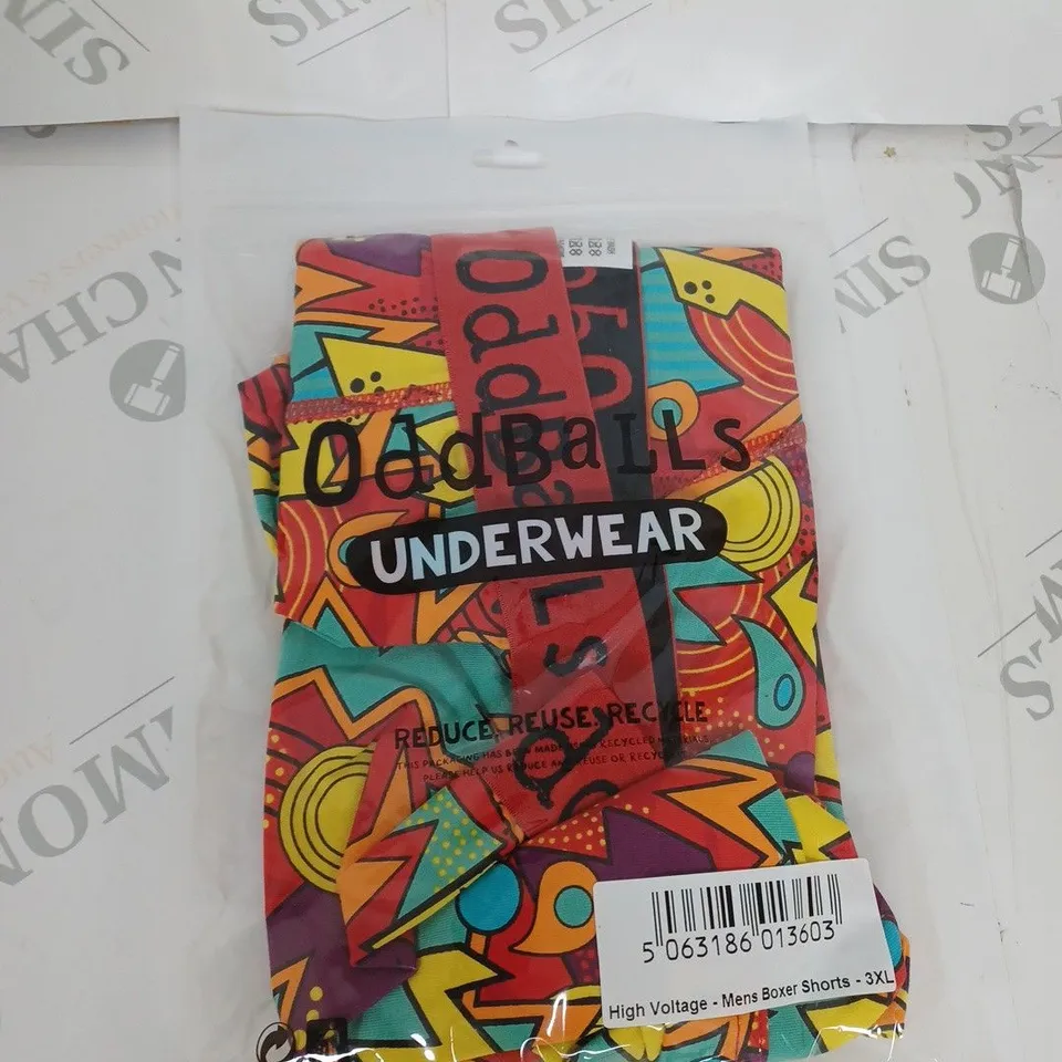 ODDBALLS HIGH VOLTAGE MENS BOXER SHORTS SIZE 3XL