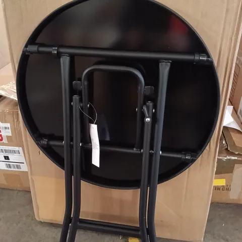 BOXED CIRCULAR FOLDING TABLE - BLACK (1 BOX)