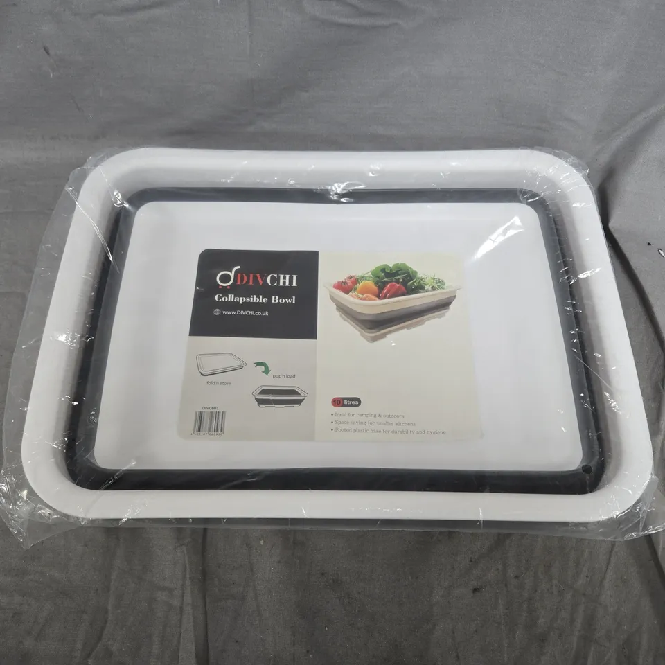 DIVCHI COLLAPSIBLE BOWL – WHITE, FOLDABLE SERVING BOWL