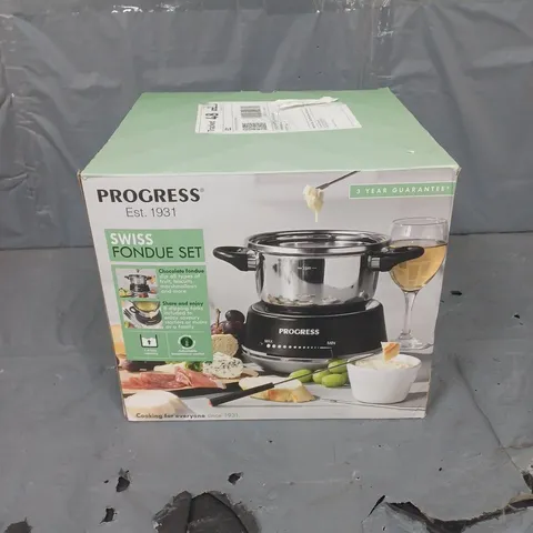 BOXED PROGRESS SWISS FONDUE SET 