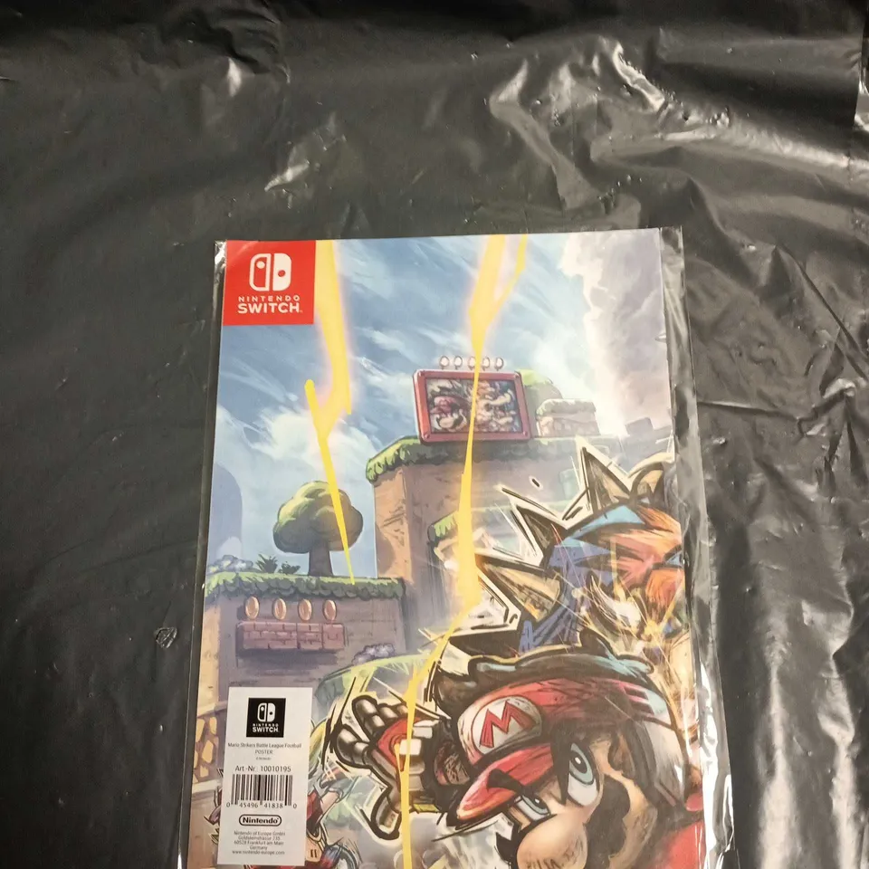 BOX OF MIXED PRODUCTS INCLUDING: NINTENDO POSTERS, WIRE HOLDERS AND NINTENDO BOOKS