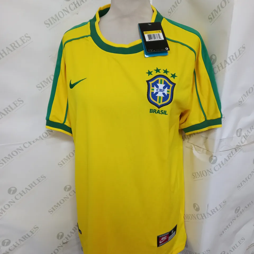 NIKE FOOTBALL JERSEY IN YELLOW AND GREEN SIZE S