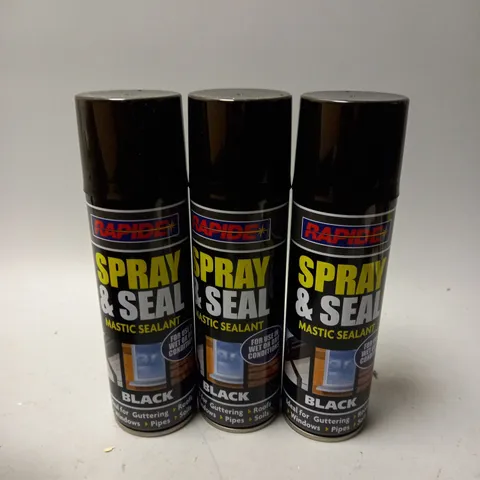 BOX OF 24 RAPIDE SPRAY SEAL MASTIC SEALANT BLACK