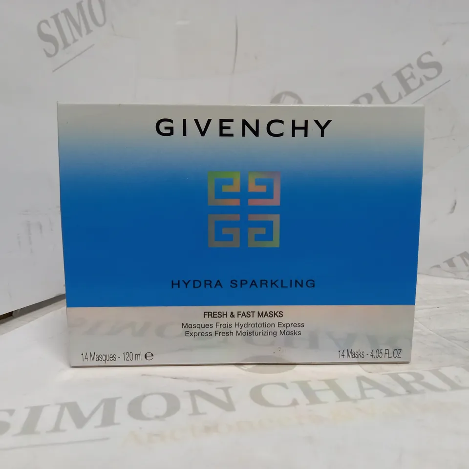 GIVENCHY HYDRA SPARKLING FRESH & FAST EXPRESS MOISTURISING MASKS 14PCS