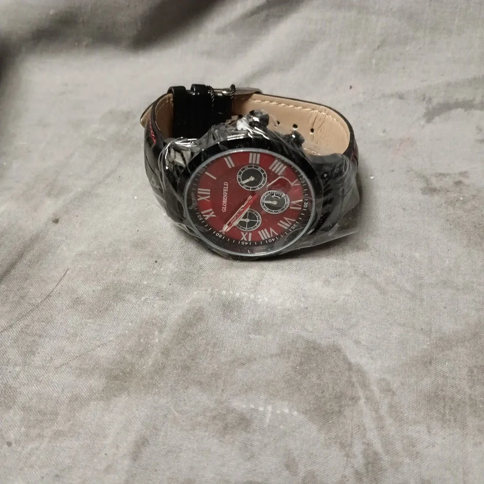 GLOBENFELD ROMAN CHRONO RED WATCH – BOXED (GF0014)