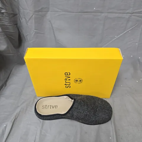 STRIVE WOMEN'S GREY GLITTER SLIP-ON SLIPPERS – SIZE UK 6