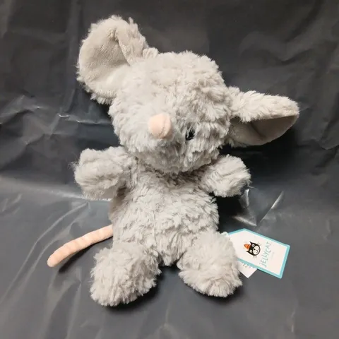 JELLYCAT YUMMY MOUSE SOFT TOY β GREY PLUSH, JELLYCAT LONDON