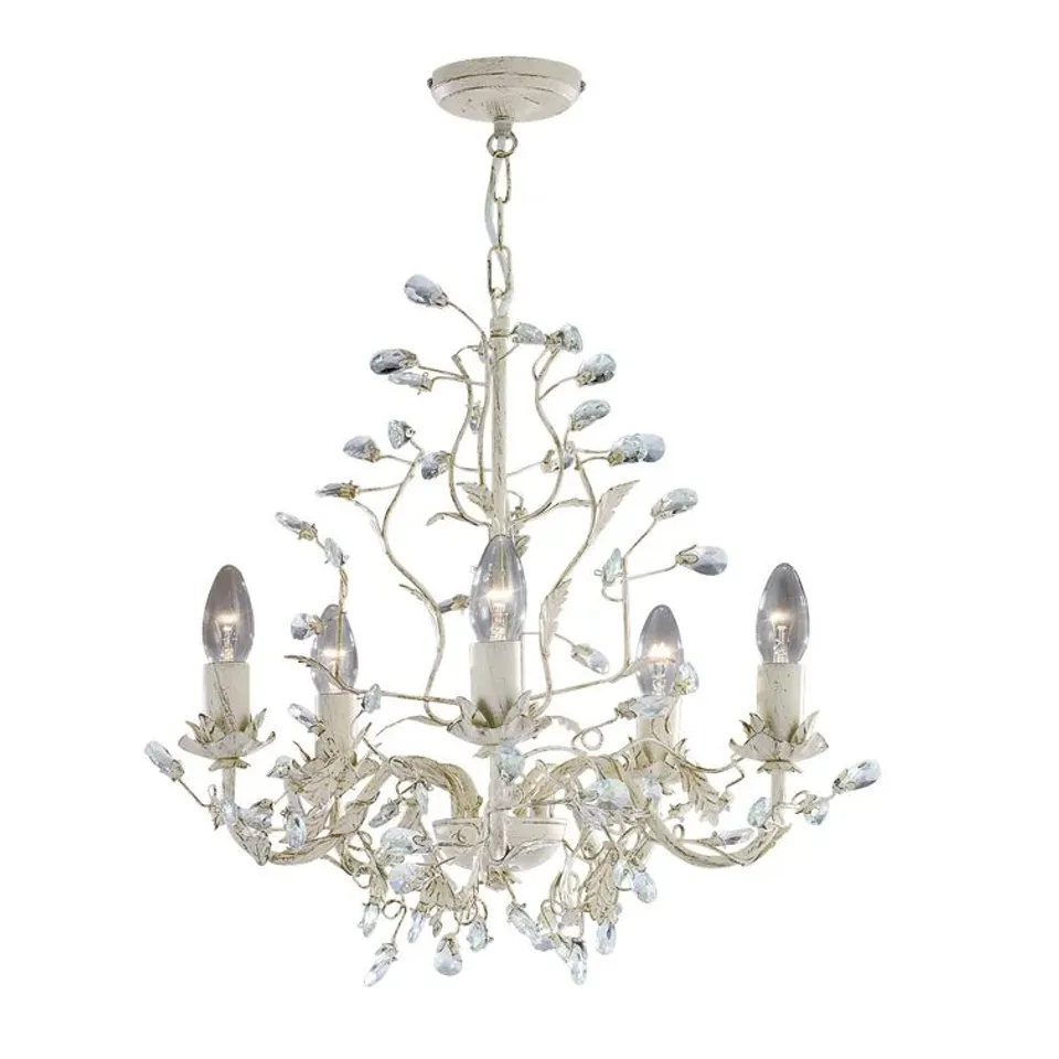 BOXED JAQUAN 5-LIGHT CANDLE STYLE CHANDELIER 