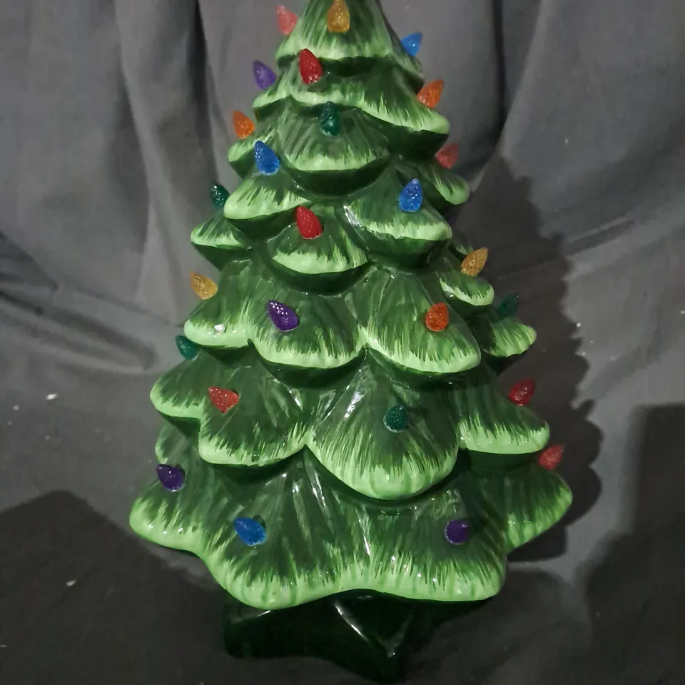 DECORATIVE FESTIVE LIGHT-UP TREE ORNAMENT