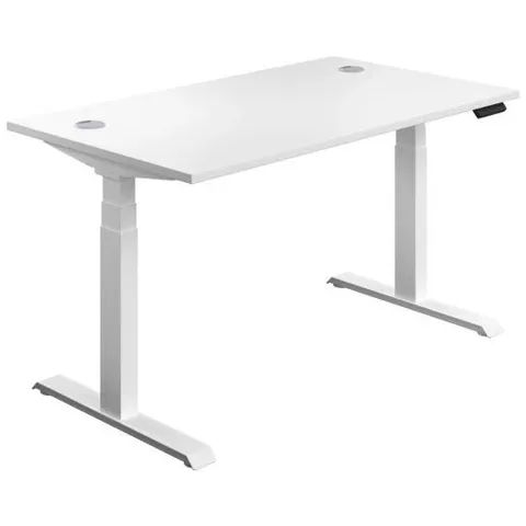 BOXED PROGRESS ECONOMY HEIGHT ADJUSTABLE DESK - WHITE (1 BOX)