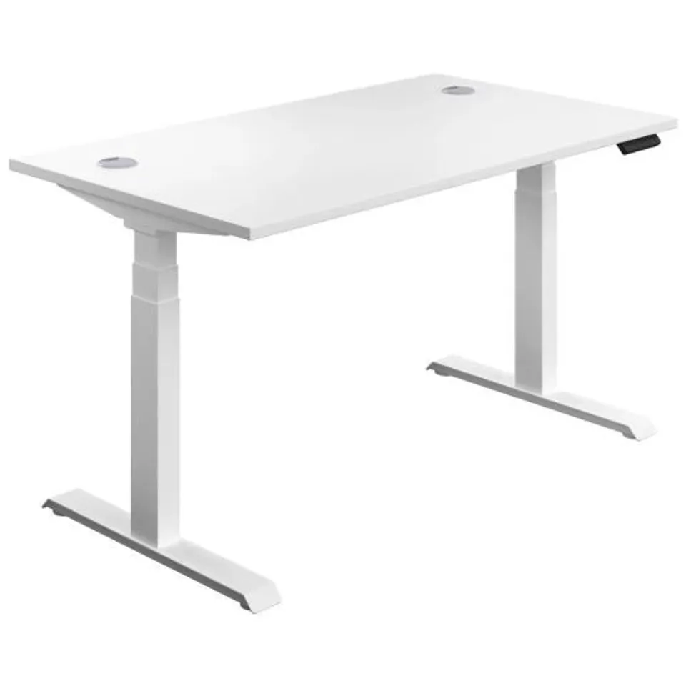 BOXED PROGRESS ECONOMY HEIGHT ADJUSTABLE DESK - WHITE (1 BOX)