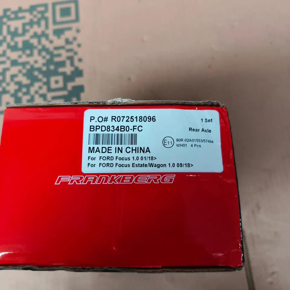 FORD FOCUS BRAKE PADS – REAR AXLE (BPD834B0-FC) FRANKBERG