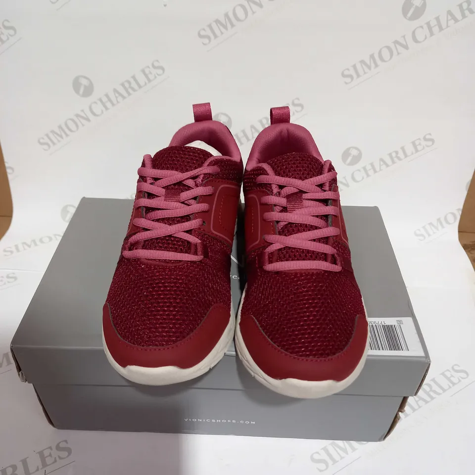 VIONIC DEVRA RED TRAINERS - SIZE 3