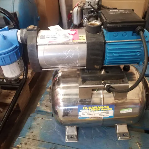 CLARKE CBT1300SS 1" 1350W 90LPM 35M HEAD STAINLESS STEEL BOOSTER PUMP (230V)