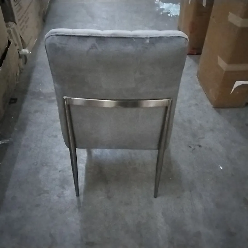 DANETTI KENDRA BRUSHED BRONZE DINING CHAIR MOCHA VELVET 