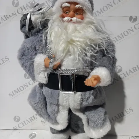 BOXED FESTIVE LIGHT UP TRADITIONAL STANDING SANTA 43CM X 63CM NORDIC