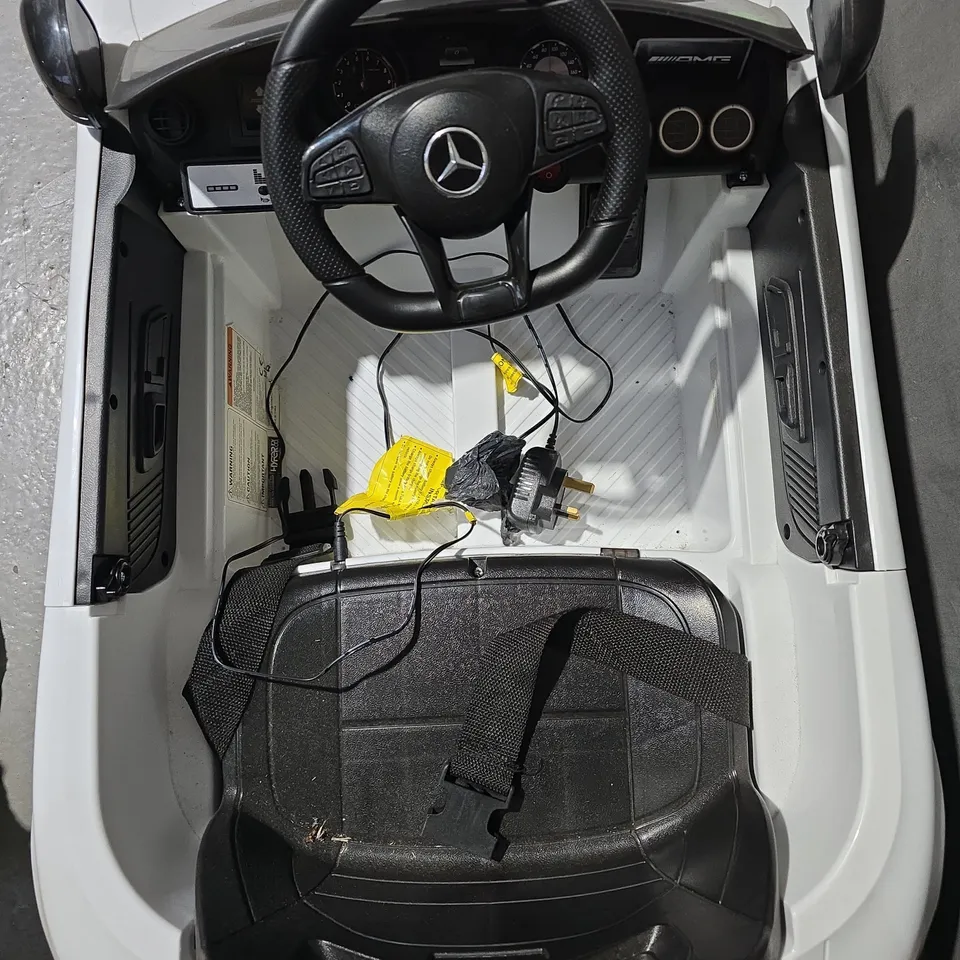 MERCEDES-BENZ AMG RIDE-ON CAR – WHITE CONVERTIBLE FOR CHILDREN