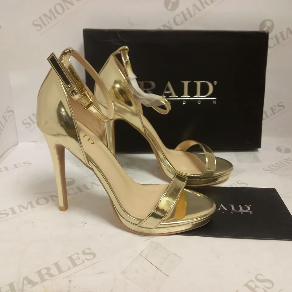 UK4 RAID REAGAN STILETTO HEELED SANDAL GOLD 