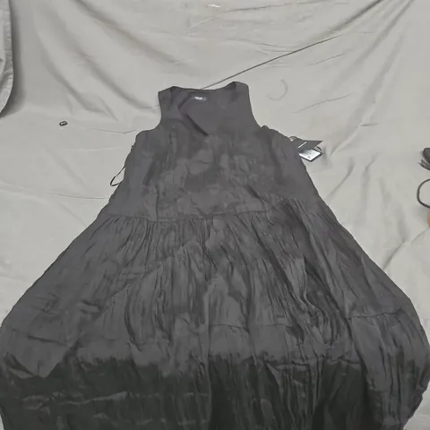 MASSIMO DUTTI BLACK SLEEVELESS DRESS, UK 12, MADE IN CHINA