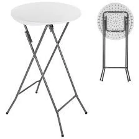 BOXED ANJI DEPOT FOLDING ROUND BAR TABLE - WHITE
