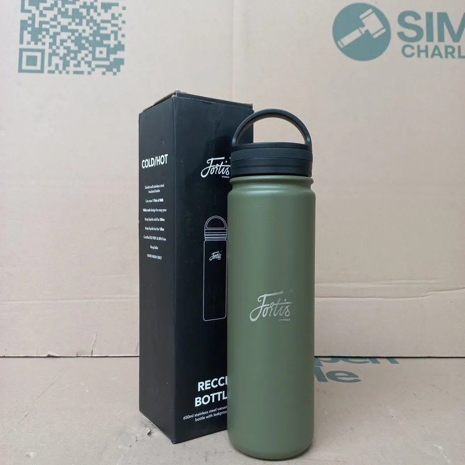 BOXED FORTIS 650ML STAINLESS STEEL REECE BOTTLE