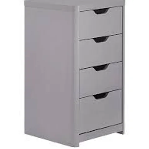 ASPEN SLIM 4 DRAWER CHEST - GREY OAK EFFECT - COLLECTION ONLY 