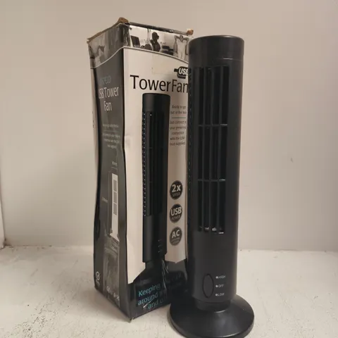 BOXED UNBRANDED 2 SPEED USB TOWER FAN