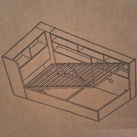 BOXED OTTOMAN BED FRAME 90*190 - 3 BOXES