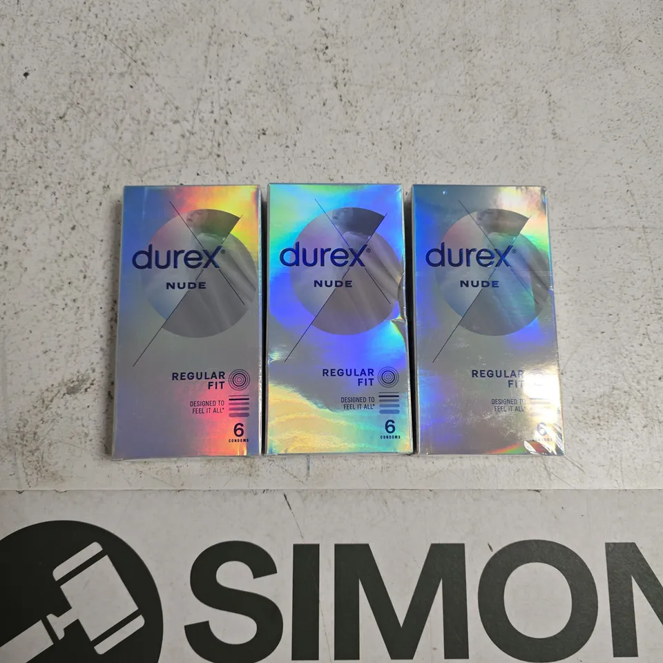 DUREX NUDE REGULAR FIT CONDOMS – PACK OF 3 (6 PER BOX)