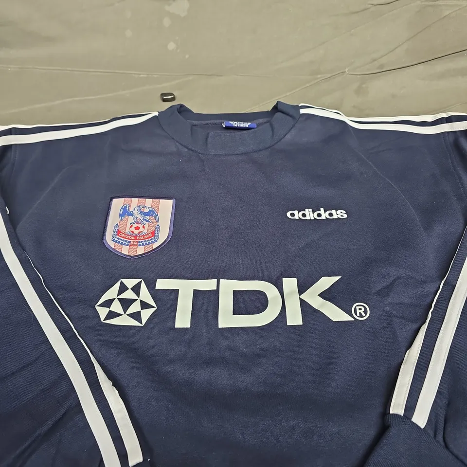 ADIDAS CRYSTAL PALACE RETRO JUMPER - SIZE LARGE