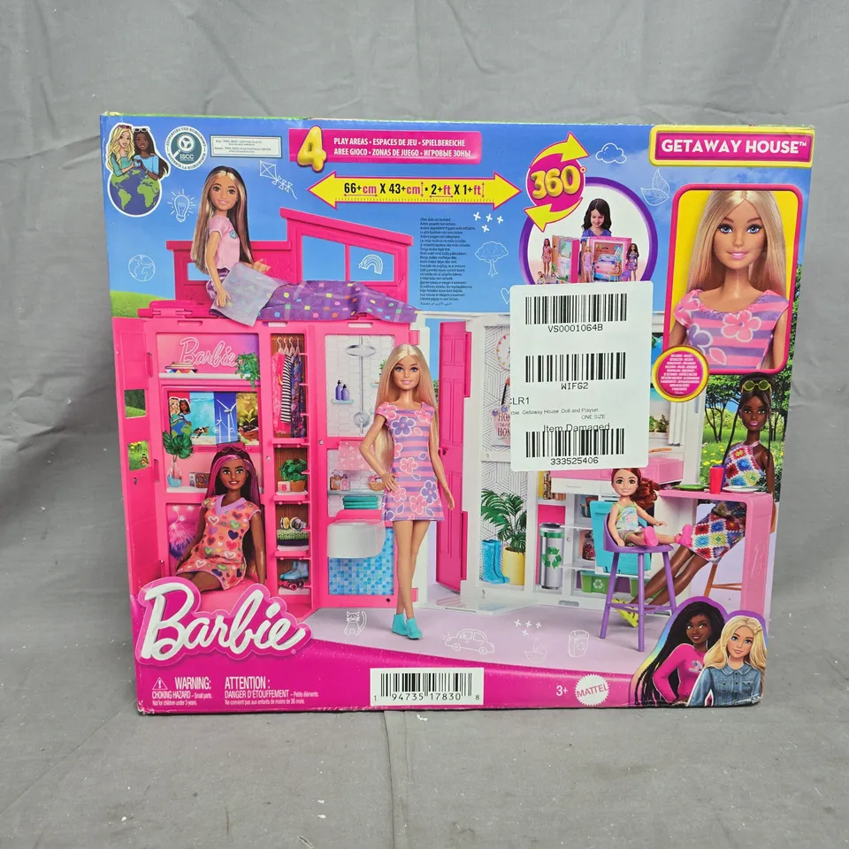 BOXED BARBIE GETAWAY HOUSE DOLL AND PLAYSET