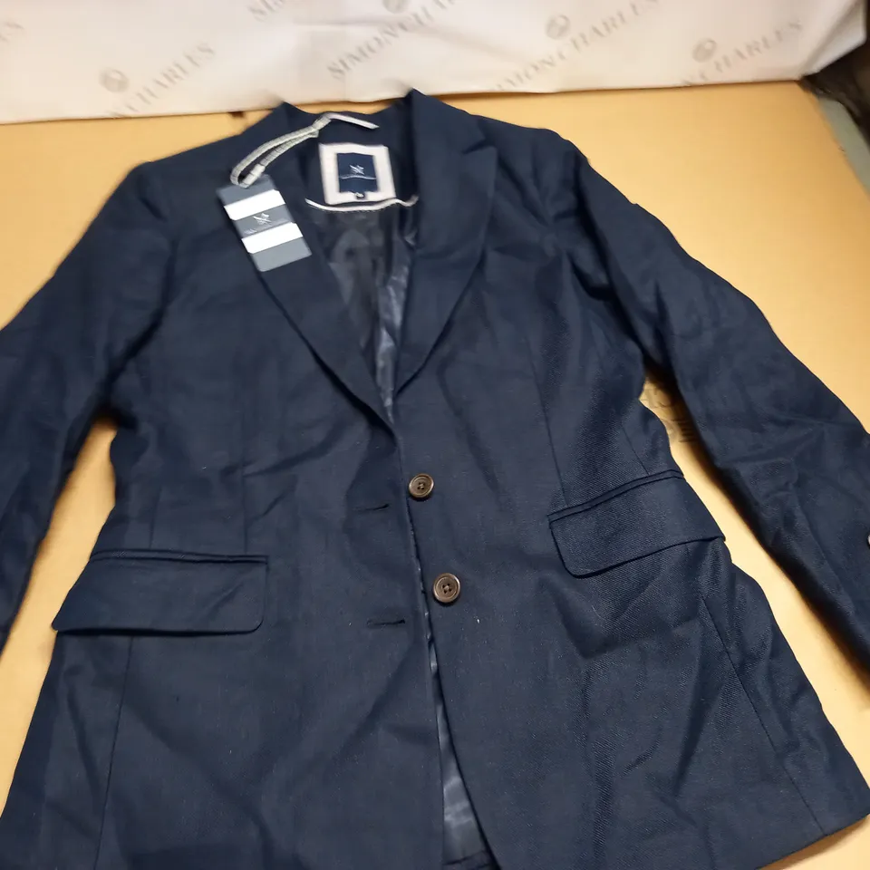 CREW CLOTHING LINEN BLAZER IN NAVY - 6