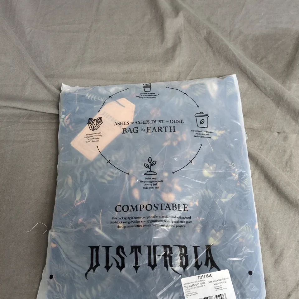 DISTURBIA WITHER FERN PRINT MIDI SHIRT DRESS – UK14