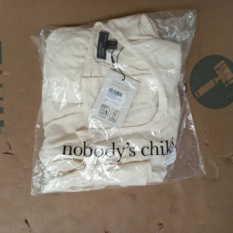BAGGED NOBODY'S CHILD STIRLING TANK TOP IN CREAM SIZE UK 8