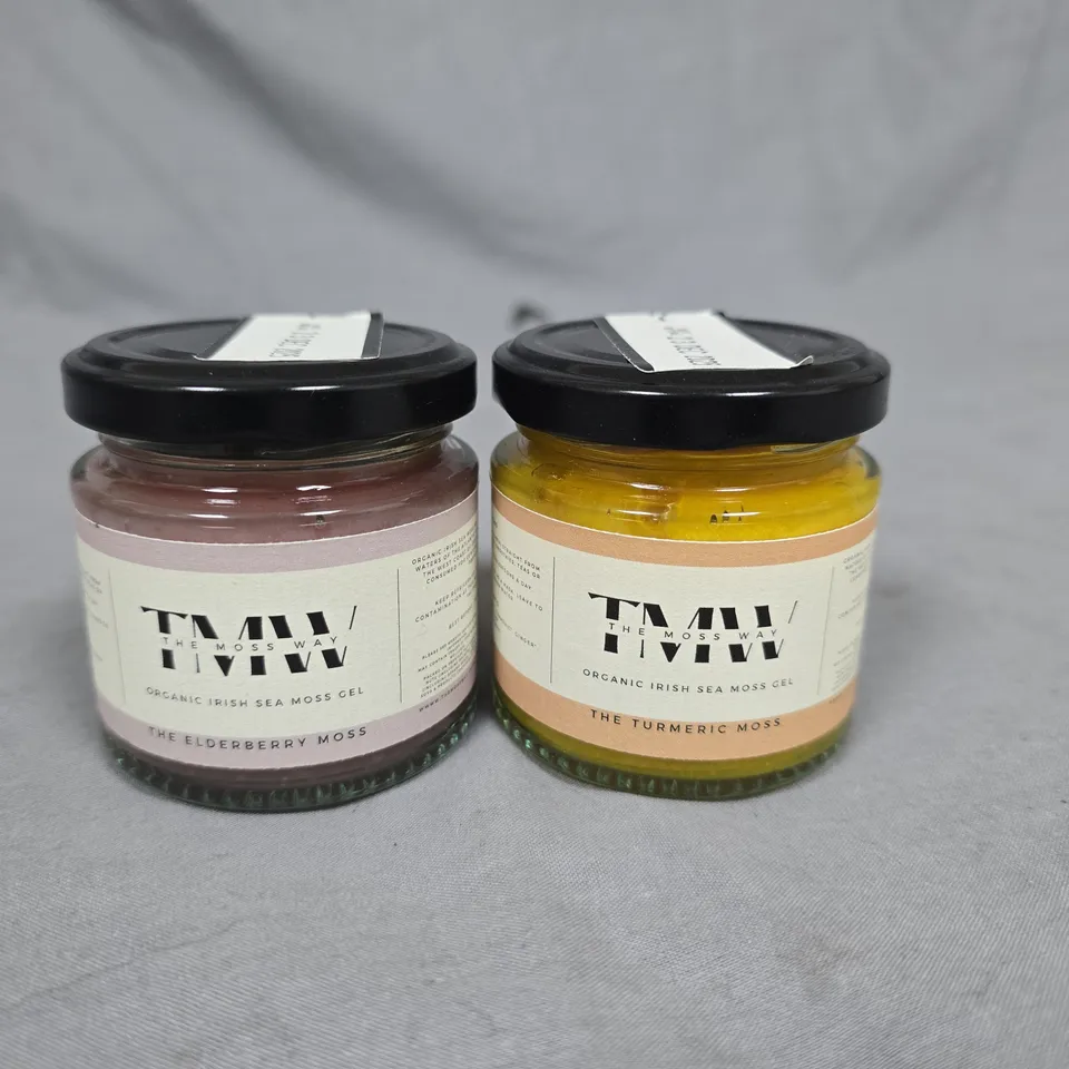 LOT OF 2 THE MOSS WAY SEA MOSS GELS - 1265ML ELDERBERRY + TUMERIC