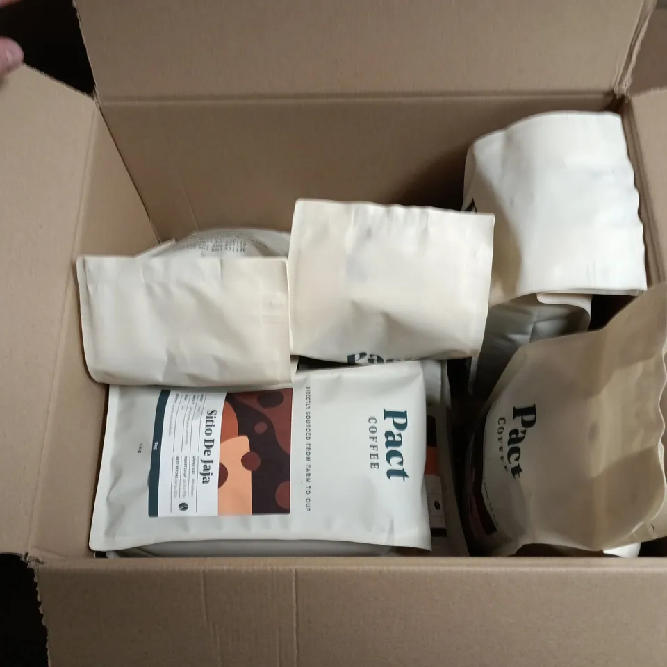 BOX OF APPROXIMATELY 5 X 1KG BAGS OF PACT COFFEE SITIO DE JAJA COFFEE BEANS