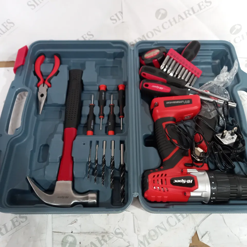 BOXED HI-SPEC 8V LITHIUM CORDLESS POWER DRILL TOOL KIT