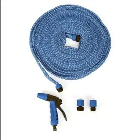 BERNINI PATTERNED HYDROHOSE WITH QUICK CONNECTORS BLUE