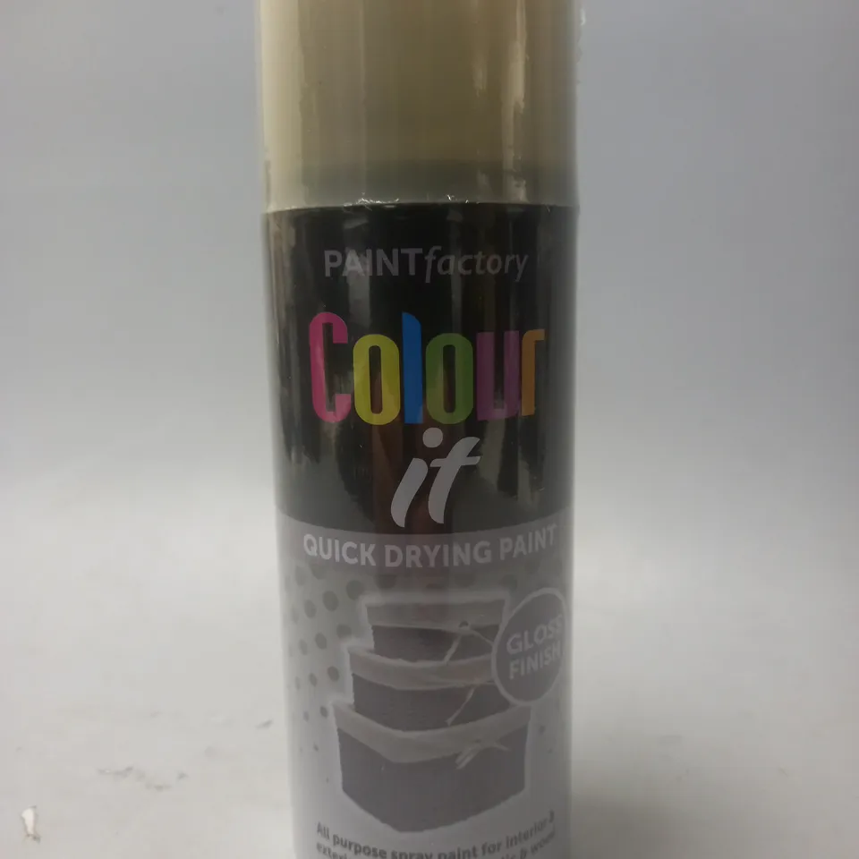 BOX OF 12 COLOUR IT QUICK DRYING PAINT - LIGHT GREY - 400ML - COLLECTION ONLY