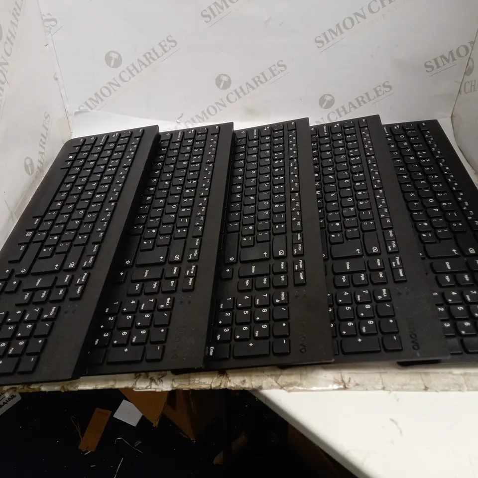 LOT OF 5 LENOVO WIRELESS KEYBOARDS