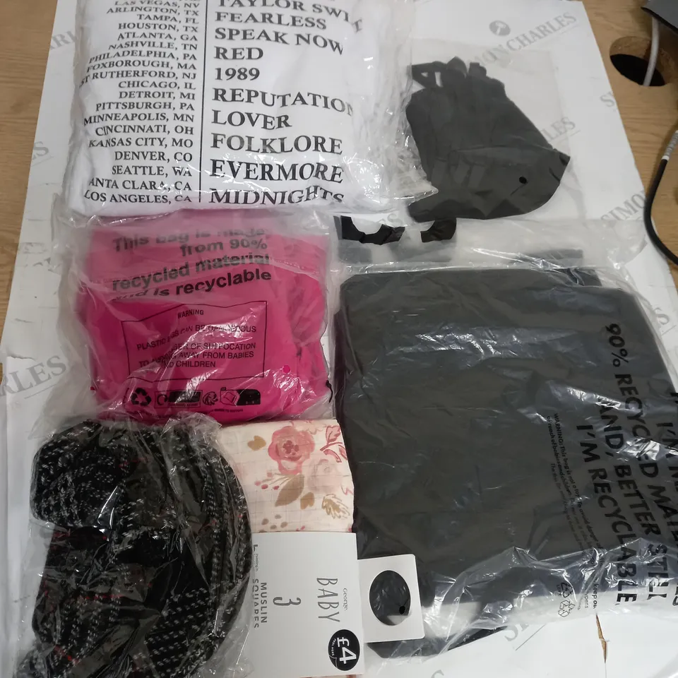 BOX OF APPROX. 50 ASSORTED CLOTHING VARYING IN SIZE/COLOUR/STYLE TO INCLUDE: TOPS, TROUSERS, JUMPERS