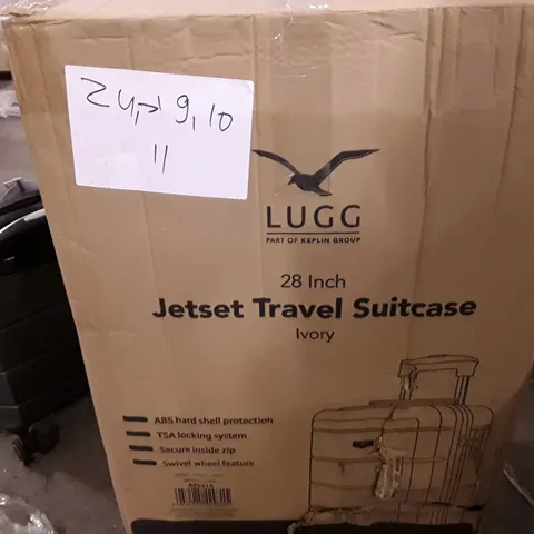BOXED KEPLIN LUGG 28 INCH JET SET TRAVEL SUITCASE IVORY COLOUR