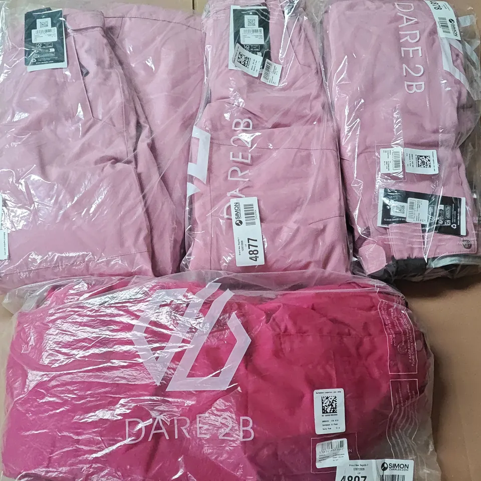 LOT OF 4 BRAND NEW PAIRS OF DARE2BE SNOW PANTS IN PINK - VARIOUS SIZES