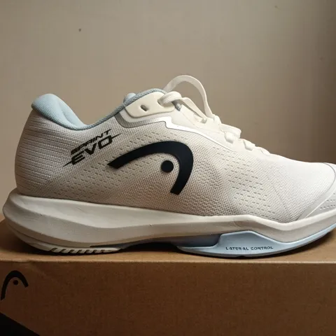 BOXED PAIR OF HEAD SPRINT EVO 4.0 WOMEN’S RUNNING SHOES – WHITE/LIGHT BLUE, UK 7