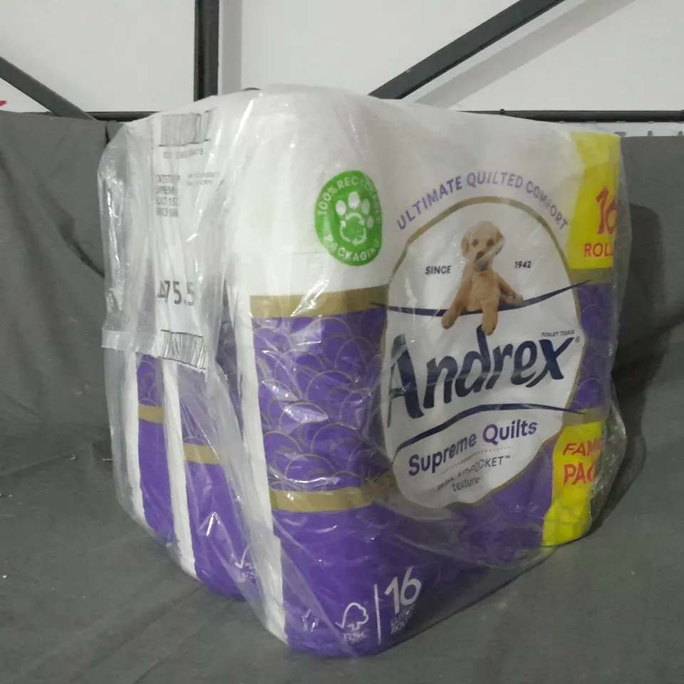 3 PACKS OF 16 ROLL ANDREX SUPREME QUILTS 